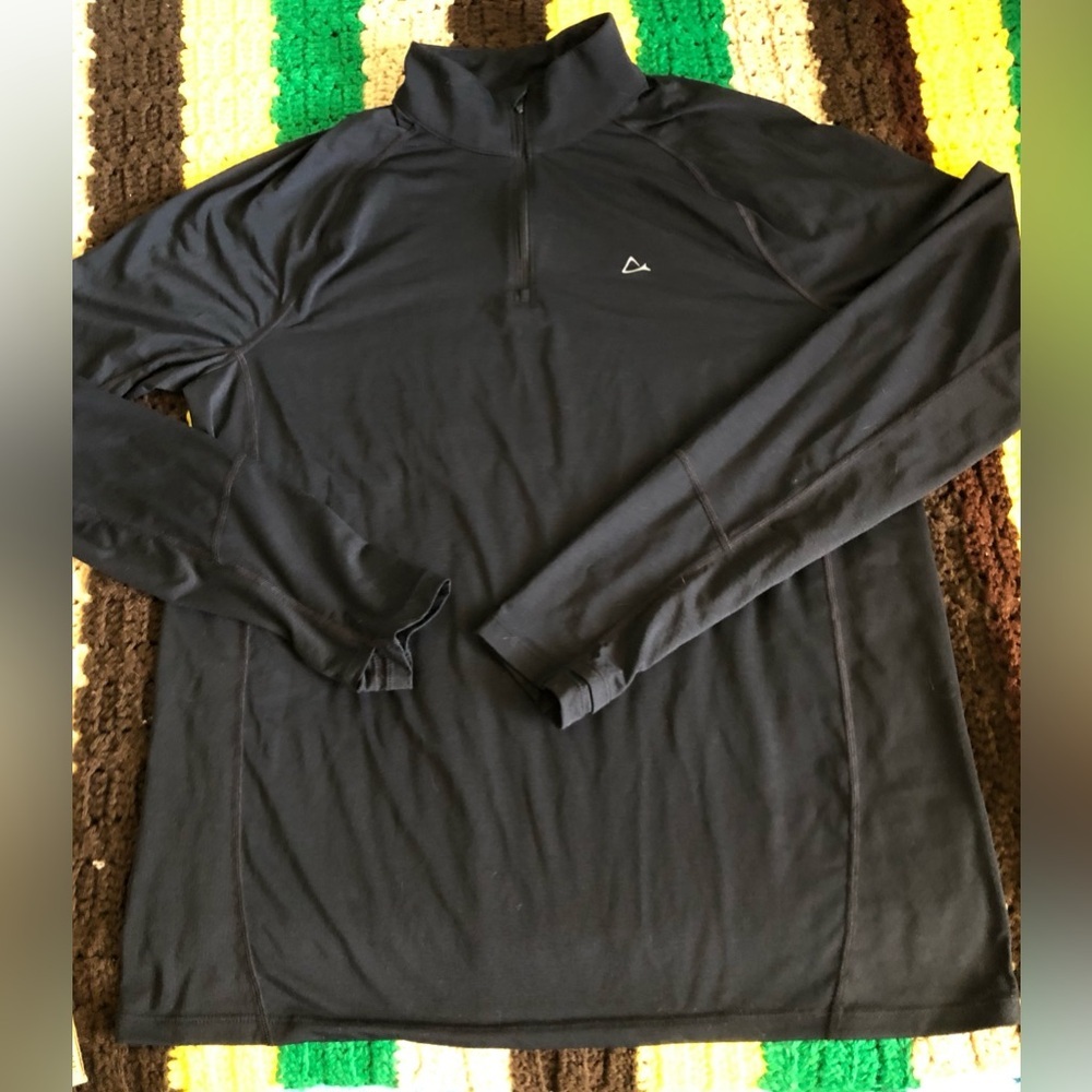 paradox black pullover mens large thumb sleeves